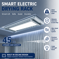 Séchoir à linge électrique intelligent pour maison connectée avec télécommande pour installation au plafond de balcon 45KG