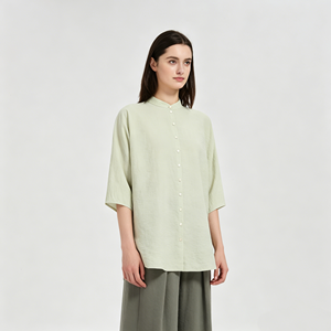 <span class=keywords><strong>เสื้อ</strong></span>ผู้หญิงสไตล์<span class=keywords><strong>ญี่ปุ่น</strong></span>คุณภาพสูง ผ้าไหมผสม คอตั้ง เหมาะสำหรับใส่ทำงาน ไอเท็มสำคัญ - Product Image 2