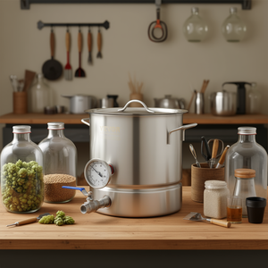 Vevor Pentola per Birra da 5 Galloni in Acciaio Inox con Fondo Tri-Ply e Coperchio con Valvola a Sfera, Kit per Birrificazione Domestica - Product Image 2