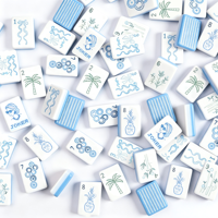 Ensemble de Mahjong Américain Classique Personnalisé OEM ODM, Tuiles en Acrylique Lisses de Qualité Supérieure, Étui de Rangement Portable, Kit de Jeu Complet