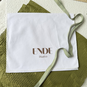 Factory Wholesale Custom Logo High Quality Muslin <b>White</b> Cotton Full Covers Dust Packaging Bag Jewelry Gift Pouch - Product Image 6