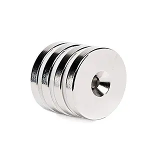 Customizable Magnetic New Type N52 Golden Supplier Neodymium Disc Countersunk Hole Magnets