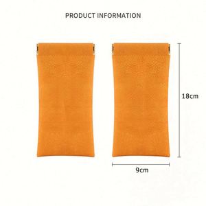 Étui à lunettes en cuir PU souple personnalisé avec logo, boîte à lunettes de soleil, pochette portable étanche, sac de rangement - Product Image 6
