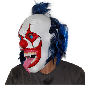 Clown <strong>Mask</strong> Horror Vampire Cosplay Costume Prop Halloween <strong>Scary</strong> Party Latex Headgear Long Tongue Dress up Latex Carnival <strong>Masks</strong> - Product Image 6
