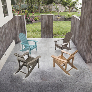 HDPE Adirondack <b>Chair</b> Garden Outdoor Beach Hotel Waterproof Eco-Friendly Plastic Composite Wood <b>Patio</b> -Furniture Modern - Product Image 2