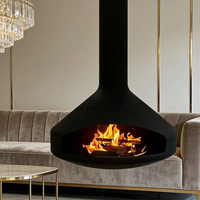 Cheminée murale décorative moderne sans fumée en acier pour intérieur, maison et hôtel, avec garantie de 5 ans
