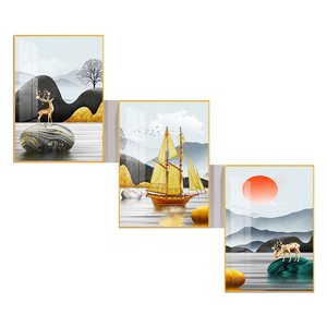 Pintura en lienzo de Arte <span class=keywords><strong>Abstracto</strong></span> dorado <span class=keywords><strong>gris</strong></span>, póster de lujo moderno, impresión sencilla, <span class=keywords><strong>cuadro</strong></span> de arte de pared contemporáneo para decoración del hogar - Product Image 1