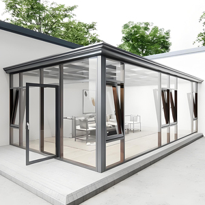 <span class=keywords><strong>Prix</strong></span> d'usine, véranda moderne <span class=keywords><strong>sur</strong></span> <span class=keywords><strong>mesure</strong></span> avec structure en aluminium et toit polygonal, salle en verre <span class=keywords><strong>extérieure</strong></span> - Product Image 2