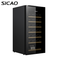 SICAO 5-20C ° Micro-ondes Mini Porte Rouge Humidité & Température Contrôlée Cave Refroidisseur De Vin Armoire Réfrigérateur Cave Réfrigérateur