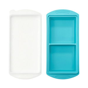 Bac à glaçons en silicone en gros avec couvercle et compartiment, facile à démouler, approuvé, sans BPA, sans danger pour les aliments, pour congélateur - Product Image 6