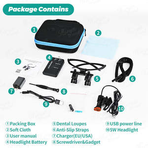 Groothandel Inventaris Hoofdband Tandvergrootglas Met Led Koplamp Draagbare Led Koplamp Vergrootglas Vergrootglas Tandheelkundige Loepen - Product Image 4