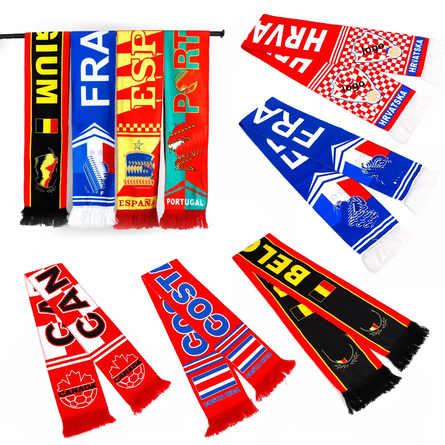 Promotional traditional eritrea scarf digital printing with eritrean scarves custom eritrea flag scarf