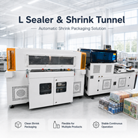 Machine automatique de scellage, de découpe et de filmage rétractable POF PE XM-450A XM-4022 25-50 sacs/min Tunnel de rétraction thermique 15KW