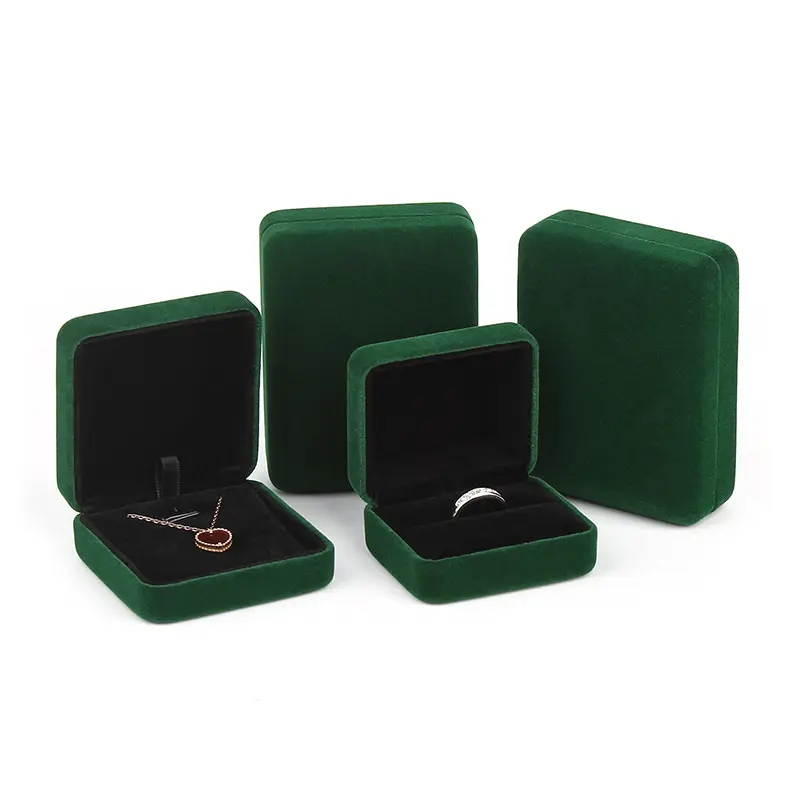 2023 New Style High Quality Iron Jewelry Box Customize Velvet Tin Ring Necklace Packing Gift Box