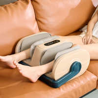 Masseur électrique Shiatsu pour les pieds et les jambes avec chaleur, compression d'air, pétrissage profond pour la relaxation à domicile, cadeau pour hommes et femmes