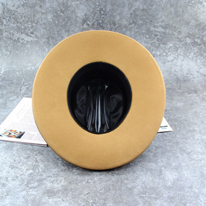 Nouveau chapeau fédora pour hommes, 100% laine de bonne qualité, chapeau à large bord pour femmes - Product Image 4