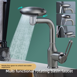 Robinet <span class=keywords><strong>de</strong></span> lavabo <span class=keywords><strong>de</strong></span> salle <span class=keywords><strong>de</strong></span> bain en cascade Wayon, nickel brossé moderne, avec jet large - Product Image 3