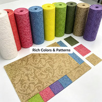 Rouleau de tissu non tissé en PP gaufré floral multicolore en gros pour nappes jetables et emballages décoratifs