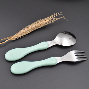 Ensemble de couverts pour enfants avec poignée en ABS, couteau, <span class=keywords><strong>fourchette</strong></span> et cuillère pour repas, vaisselle pour bébés et enfants - Product Image 3