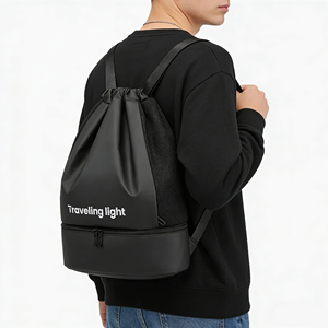 Sac à dos de sport en polyester pour voyage, plage, randonnée, gym, danse, football, avec compartiment isotherme et séparateur sec/humide, grande capacité - Product Image 3