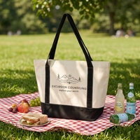 Sac fourre-tout en tissu coloré réutilisable grande capacité avec poignée renforcée, sac d'épicerie en toile de coton