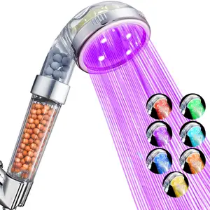 SYW nuovo colorato testa doccia casa accessori per il bagno 7 colori LED cambiando acqua luce bagliore