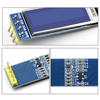 Pantalla OLED de 0.91 Pulgadas con Controlador SSD1306, Resolución 128*32, Interfaz IIC, Módulo OLED con Color Blanco y Azul