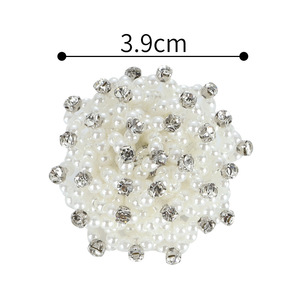 Kristal el işi boncuklu kazak ceket dekoratif inci yuvarlak ceket Diy dekoratif düğme toptan - Product Image 6