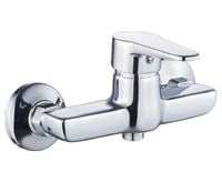 Robinet de douche en zinc mural à poignée unique pour salles de bain Prix d'usine bon marché Robinets de robinets d'évier d'eau à poignée unique chromés