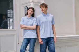 Polo unisexe super confortable en coton uni à col uniforme 220 g/m² Polo Baju Polo MH02 - Product Image 3