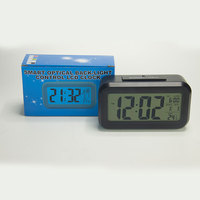 Reloj Despertador Inteligente EMAF con Calendario, Temperatura, Retroiluminación, Pantalla LCD Digital Grande para Aula, Función de Repetición