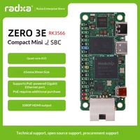 Radxa ZERO 3E RK3566 Placa de Desarrollo Linux con CPU de Cuatro Núcleos, Microcontrolador de Placa Única, GPU, Soporte PoE, Programación de Código Abierto