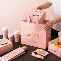 Boîtes à pâtisserie en papier or rose de qualité alimentaire, boîtes de luxe pour macarons, pâtisserie, mochi, beignets, brownies, emballages avec sacs en papier