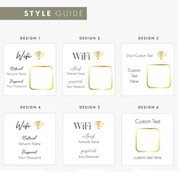 Personalizado 5 "x 5" plástico Wifi código QR con Base acrílico Wifi señal escaneo para Wifi para invitados tienda decoración Ideas agencia de viajes