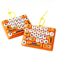Porte-clés clavier anti-stress 26 touches en gros, jouet sensoriel, porte-clés fantôme d'Halloween, porte-clés clavier de Noël