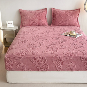 Drap-Housse Ajusté en Velours Moelleux Effet Poil Long Taille Double, Drap de Dessous Doux en Fausse Fourrure en <span class=keywords><strong>Flanelle</strong></span> Chaude avec Taies d'<span class=keywords><strong>Oreiller</strong></span> – Vente en Gros - Product Image 6
