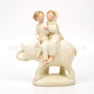 Modern Children Horse And <b>Elephant</b> Resin Craft Figurine Home Decoration Artistic Cartoon Style Tabletop Ornament - Product Image 5