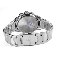 Montre sport de luxe pour homme, quartz, bracelet en acier inoxydable, boîtier en alliage, chronographe, étanche, multifonction
