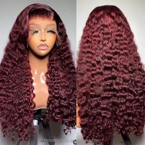 Commercio all'ingrosso 40 pollici Full HD per parrucca frontale in pizzo 12A grado 180% crudo vergine vietnamita capelli umani lungo birmano parrucca riccia Vendor - Product Image 3