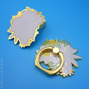 Customized Mobile Phone <b>Ring</b> Holder Zinc Alloy Gold Adhesive Desktop Stand Manual <b>Clip</b> Type - Product Image 4