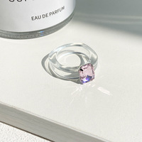 Mode bunte Acryl ringe Strass harz Kunststoff ringe für Frauen Männer Schmuck