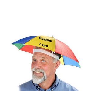 Parapluie-chapeau portable et imperméable avec logo personnalisé, pour l'extérieur, modèle 2026, petite taille, mains libres - Product Image 1