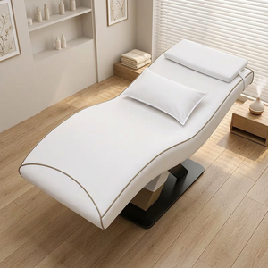 Luxury S-Shaped Ergonomic Facial Lash Bed Electric Spa Massage Table with <b>Pillow</b> for Beauty Salon Clinic - Product Image 1