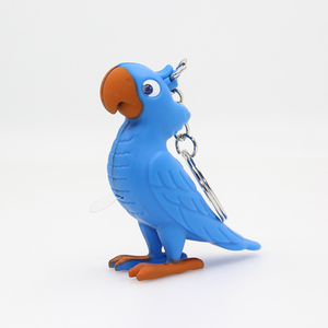 Mini Llavero de Plástico 3D con Forma de Loro, Luz LED y Sonido, Llavero con Linterna y Voz para Regalos - Product Image 3