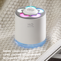 Humidificateur de bureau Type-C 400 ml avec lumière RGB, diffuseur d'air ultrasonique USB, brumisateur, diffuseur d'huiles essentielles pour voiture, bureau, maison