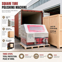 Machine automatique de polissage et d'ébavurage de tubes carrés à haute précision, finition miroir, pour tubes en acier inoxydable/acier au carbone, avec moteur intégré