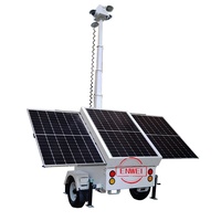 Remorque de surveillance à panneau solaire Remorque utilitaire énergétique avec panneau solaire DC 24V pour la sécurité des activités urbaines