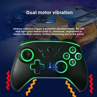 Manettes de jeu pour PC, manette sans fil avec retour haptique et effet de lampe RVB pour Switch