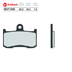 ผ้าเบรกมอเตอร์ไซค์ R-Attack M071SM 69.2x49.5x7.0 แบบซินเทอร์ สำหรับล้อหน้า - Product Image 1