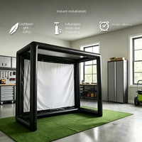 Tente de simulation de golf gonflable mobile avec écran d'impact, système de simulation de golf personnalisé pour l'intérieur et l'extérieur